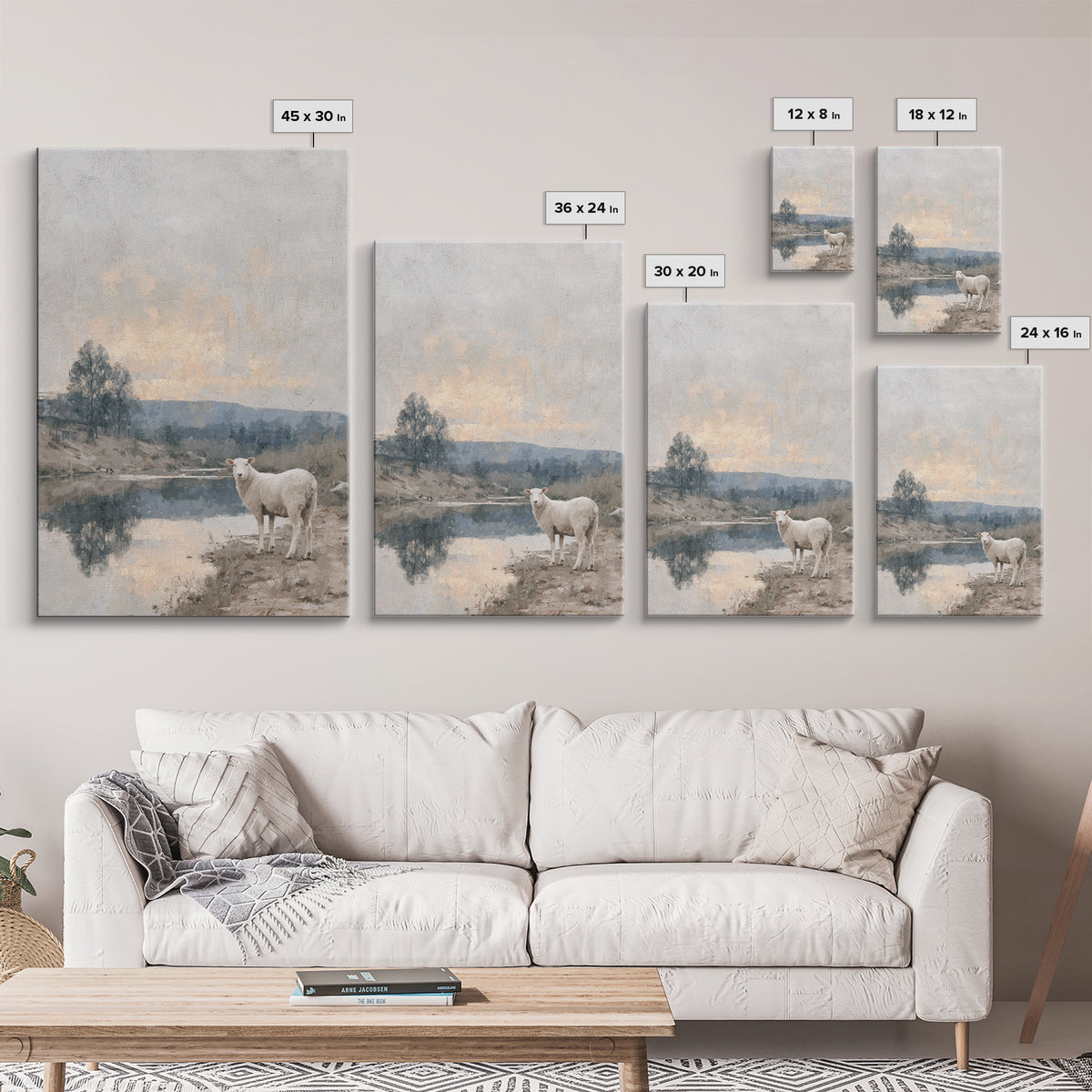 Shepherd’s Dawn – Framed Canvas Print – Christian Wall Art – Christian Art Canvas – Jesus Painting – Christian Christmas Art
