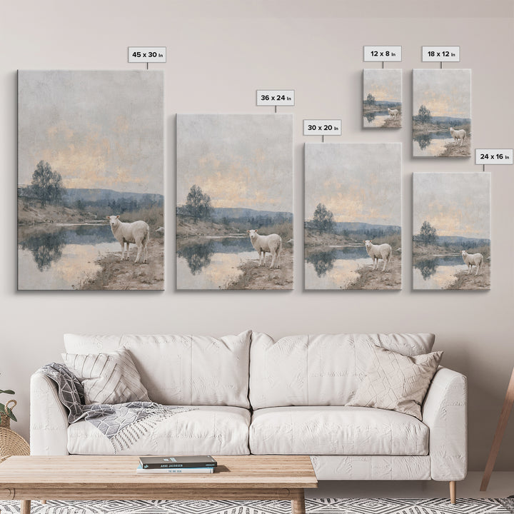 Shepherd’s Dawn – Framed Canvas Print – Christian Wall Art – Christian Art Canvas – Jesus Painting – Christian Christmas Art