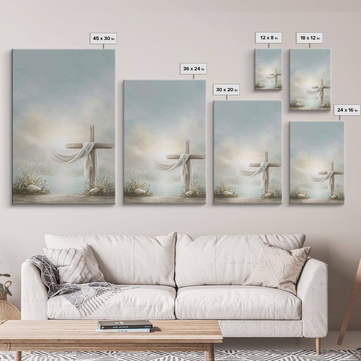 Morning of Grace – Framed Canvas Print – Christian Wall Art – Christian Art Canvas – Christian Painting – Christian Christmas Art