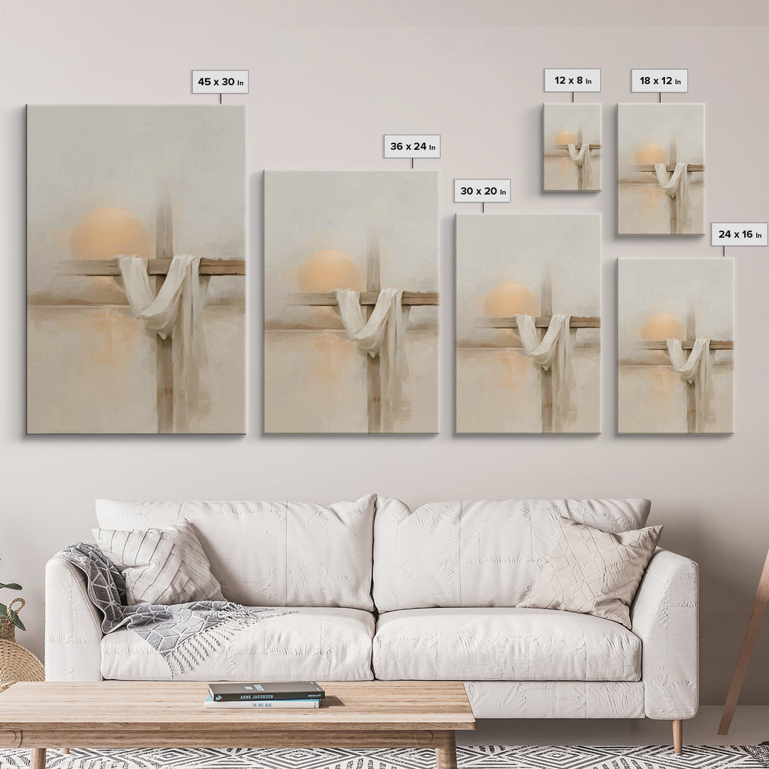 Risen Hope, Framed Canvas Print, Christian Wall Art, Christian Art Canvas, Christian Painting, Christian Christmas Art