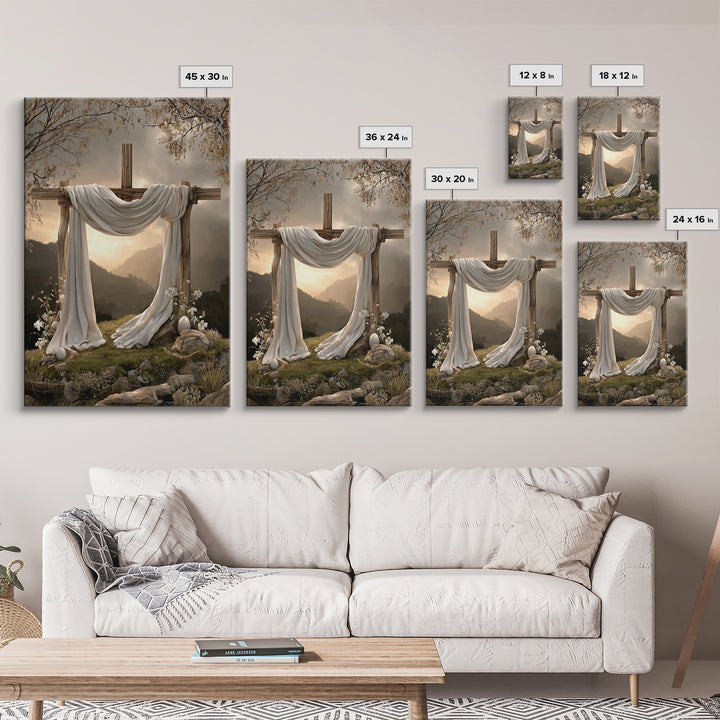Light of Salvation | Framed Canvas Print | Christian Art Canvas | Christian Wall Art | Christian Painting | Christian Christmas Art