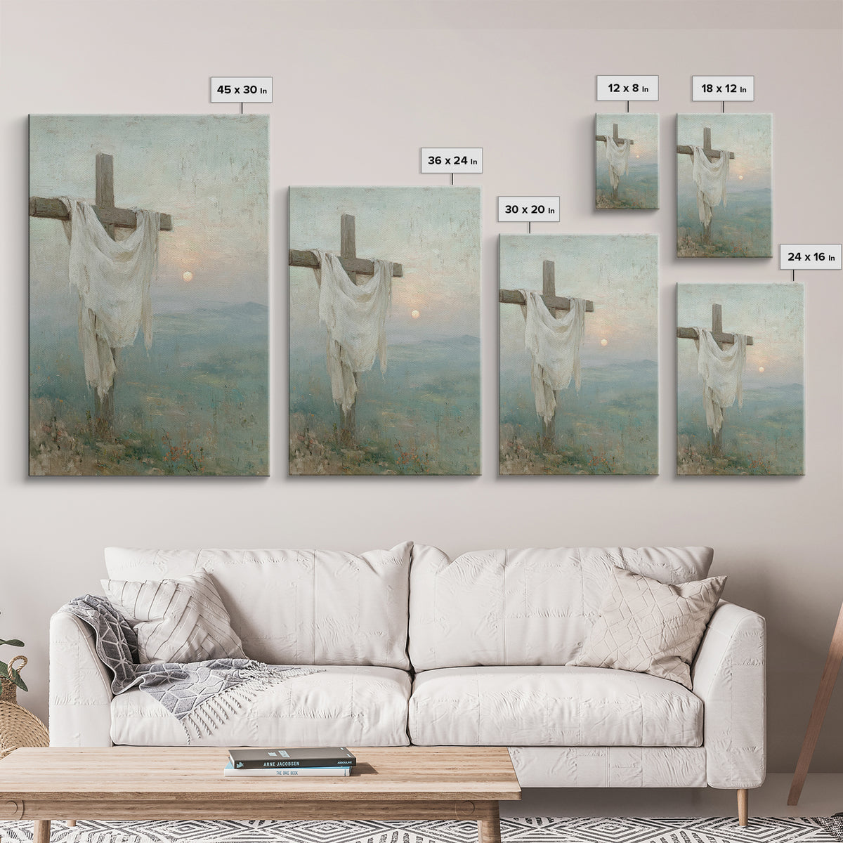 Hilltop Mercy – Framed Canvas Print – Christian Wall Art – Christian Art Canvas – Christian Painting – Christian Christmas Art