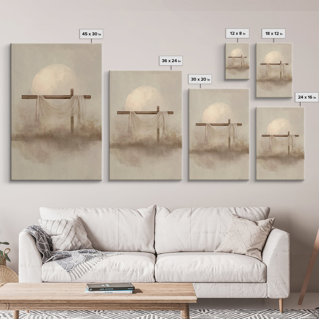 Eternal Dawn | Framed Canvas Print | Christian Wall Art | Christian Art Canvas | Christian Painting | Christian Christmas Art