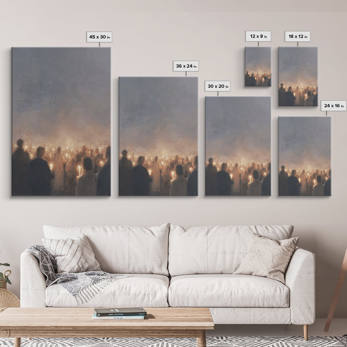 Midnight Vigil – Framed Canvas Print – Christian Wall Art – Christian Art Canvas – Christian Christmas Art – Jesus Painting – Vintage Chris