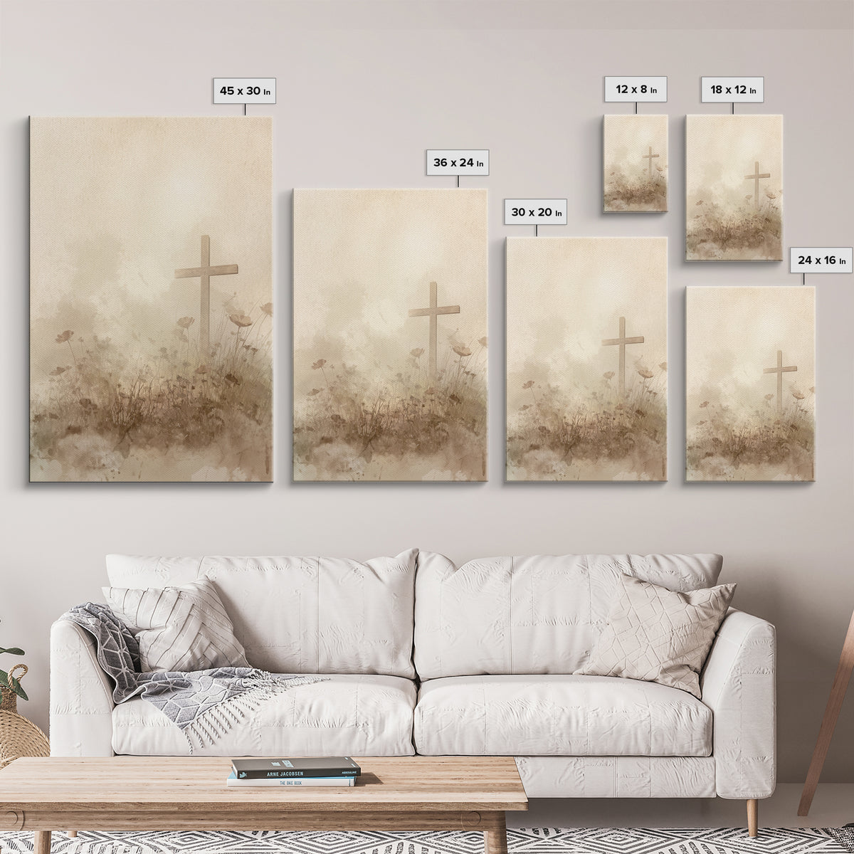 Soft Morning Hope | Framed Canvas Print | Christian Wall Art | Christian Art Canvas | Christian Art Work | Christian Painting