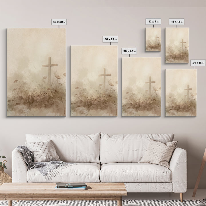 Soft Morning Hope | Framed Canvas Print | Christian Wall Art | Christian Art Canvas | Christian Art Work | Christian Painting