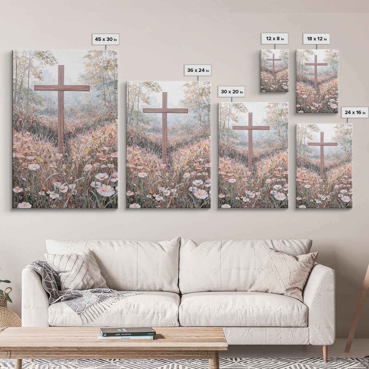 Blooming Redemption – Framed Canvas Print – Christian Art Canvas – Christian Wall Art – Christian Painting – Christian Christmas Art