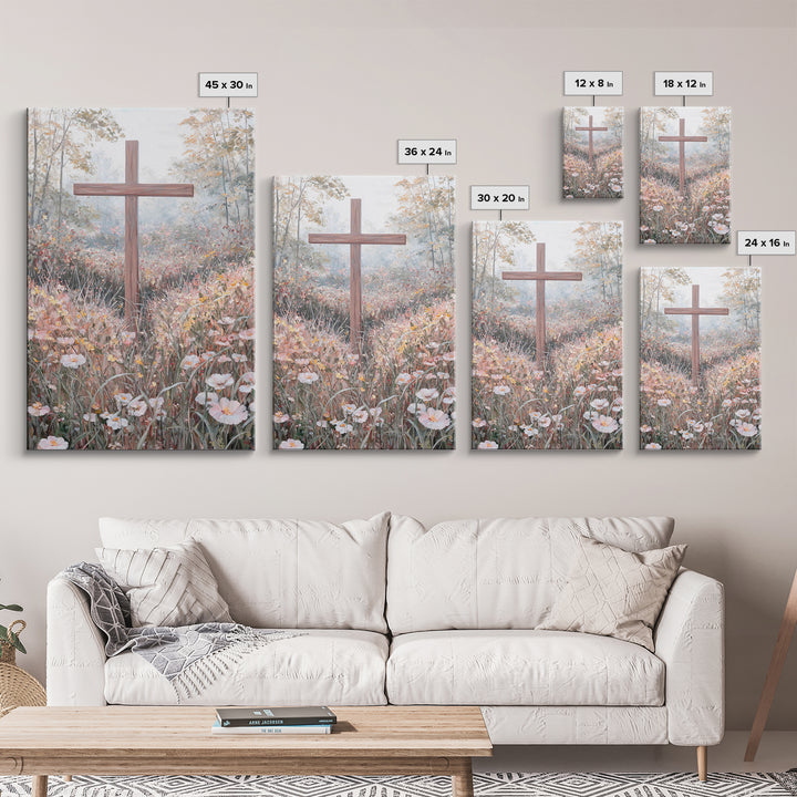 Blooming Redemption – Framed Canvas Print – Christian Art Canvas – Christian Wall Art – Christian Painting – Christian Christmas Art