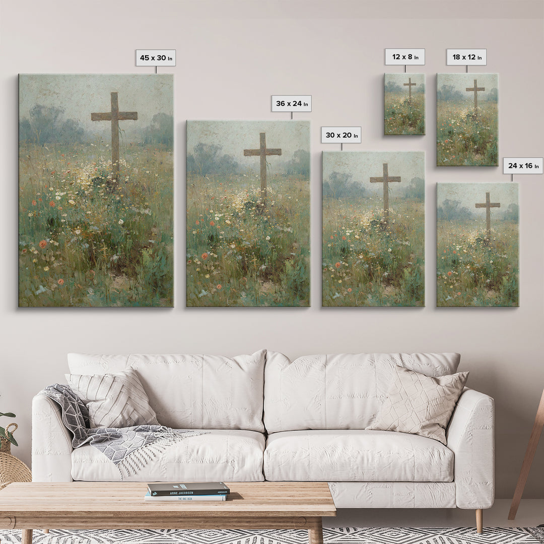 Garden Of Peace, Framed Canvas Print, Christian Wall Art, Christian Art Canvas, Christian Paintings, Christian Christmas Art