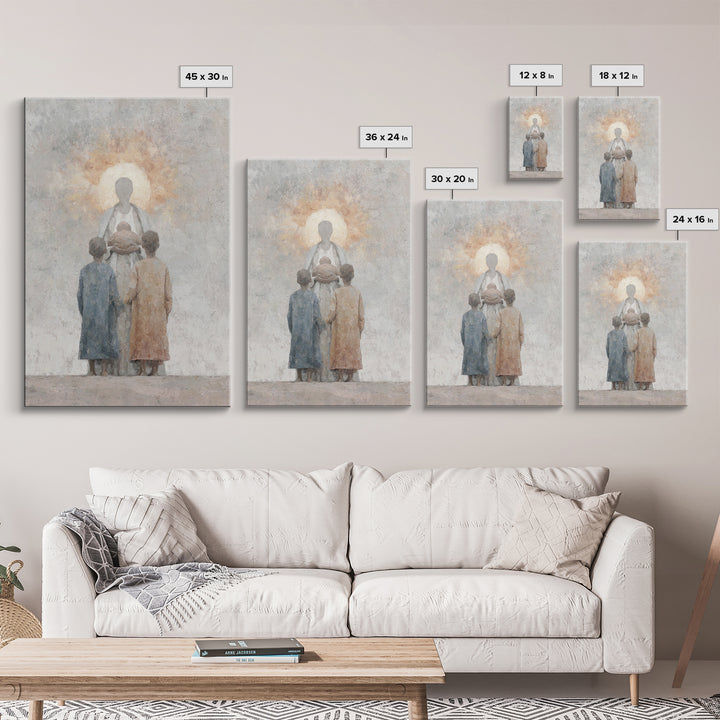 Holy Embrace, Framed Canvas Print, Christian Art Canvas, Christian Wall Art, Christian Art Work, Christian Christmas Art