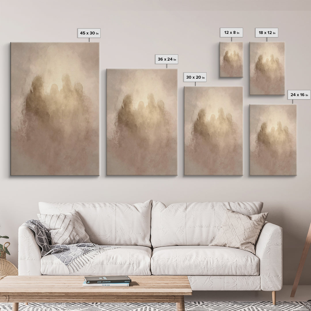Sacred Gathering – Framed Canvas Print – Christian Wall Art – Christian Art Canvas – Christian Art Print – Christian Christmas Art