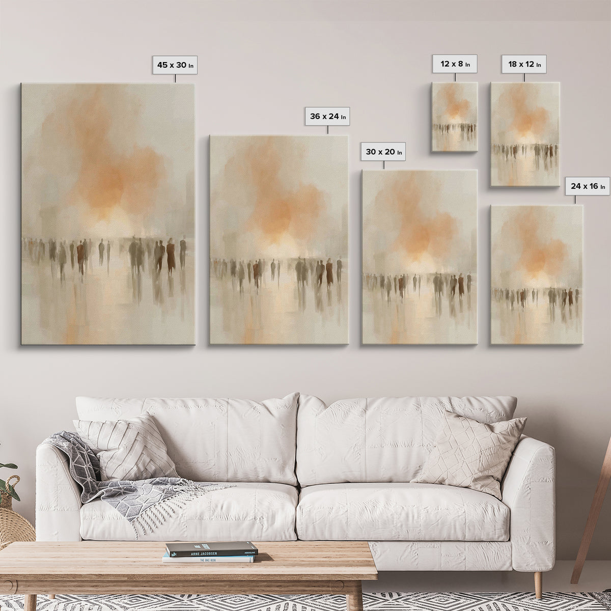 Dawn Of Gathering - Framed Canvas Print - Christian Art Canvas - Jesus Painting - Christian Wall Art - Christian Decor - Christmas Art