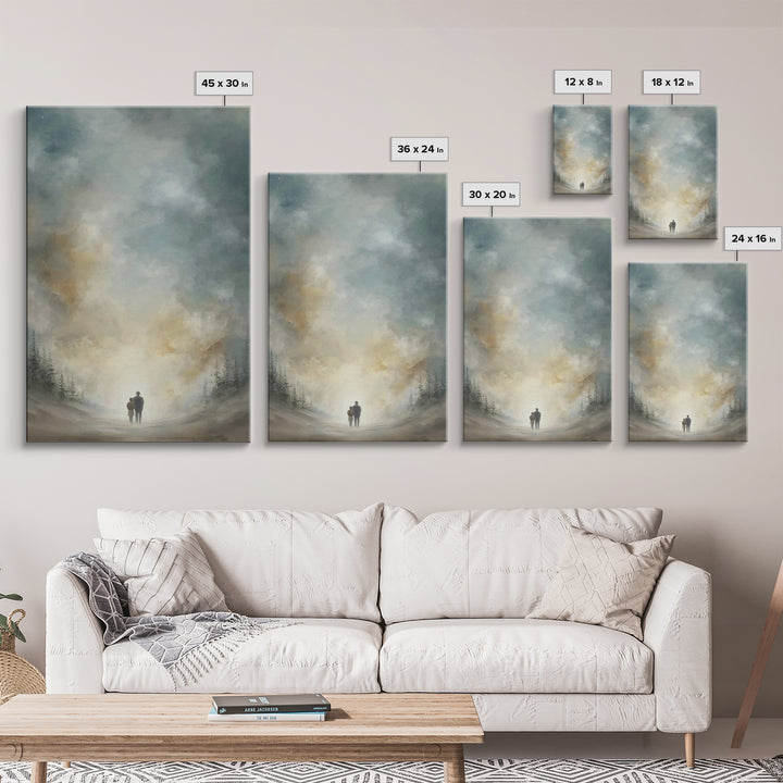 Heavenly Ascent - Framed Canvas Print - Jesus Painting - Christian Wall Art - Christian Art Canvas - Christian Decor - Christmas Art