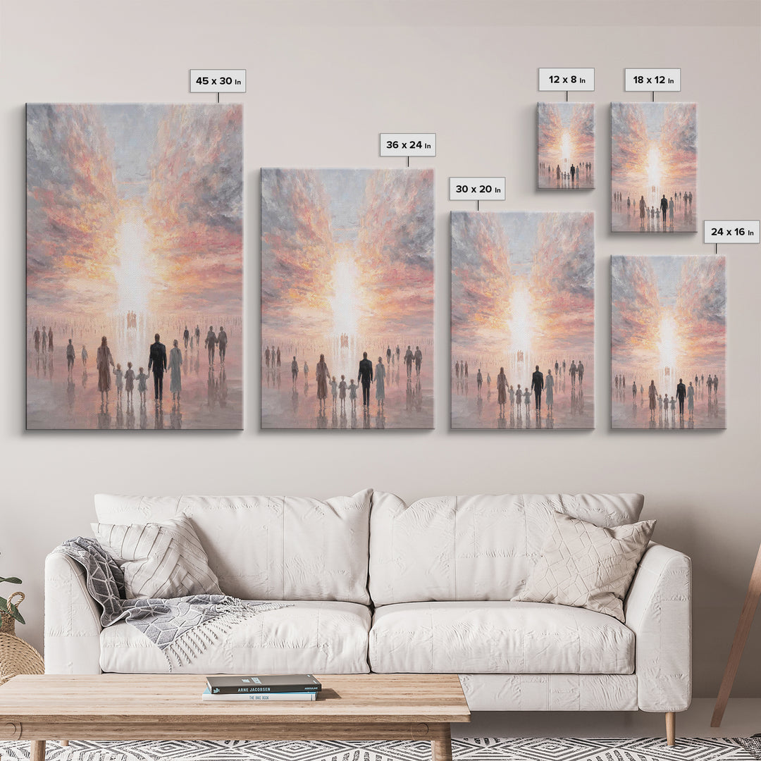 Path Of Promise - Framed Canvas Print - Christian Decor - Christian Art Canvas - Christmas Art - Jesus Painting - Christian Wall Art