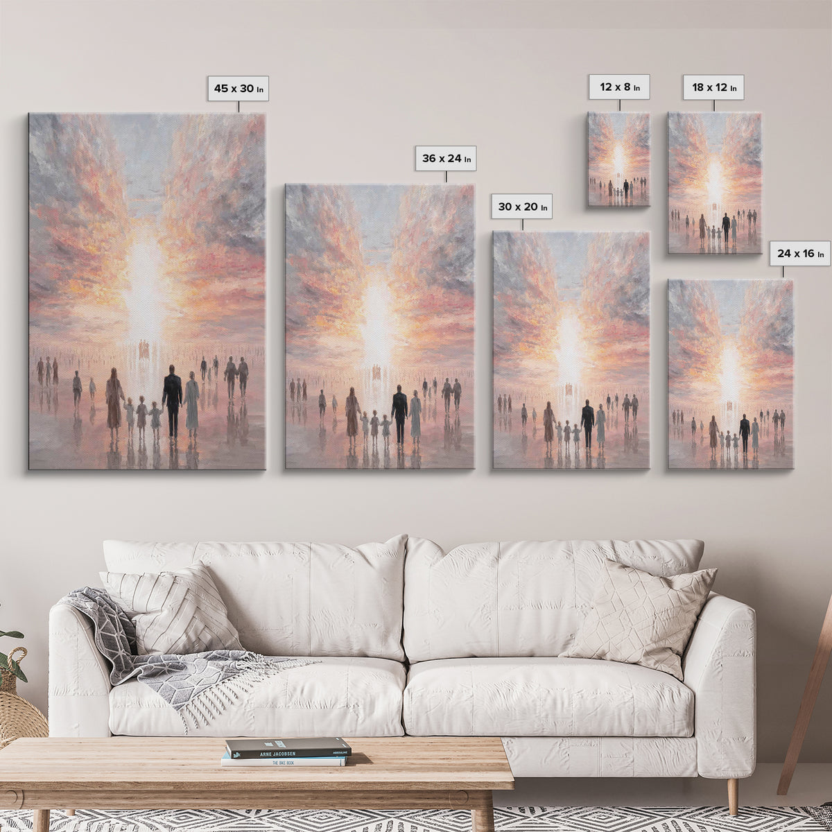 Path Of Promise - Framed Canvas Print - Christian Decor - Christian Art Canvas - Christmas Art - Jesus Painting - Christian Wall Art