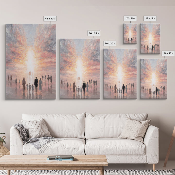 Path Of Promise - Framed Canvas Print - Christian Decor - Christian Art Canvas - Christmas Art - Jesus Painting - Christian Wall Art