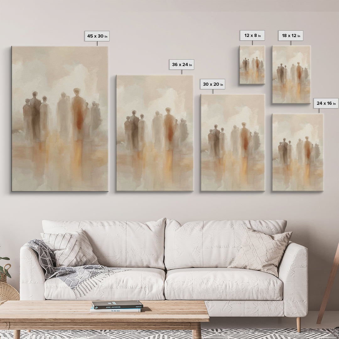 Silent Fellowship - Framed Canvas Print - Christmas Art - Christian Wall Art - Christian Decor - Jesus Painting - Christian Art Canvas
