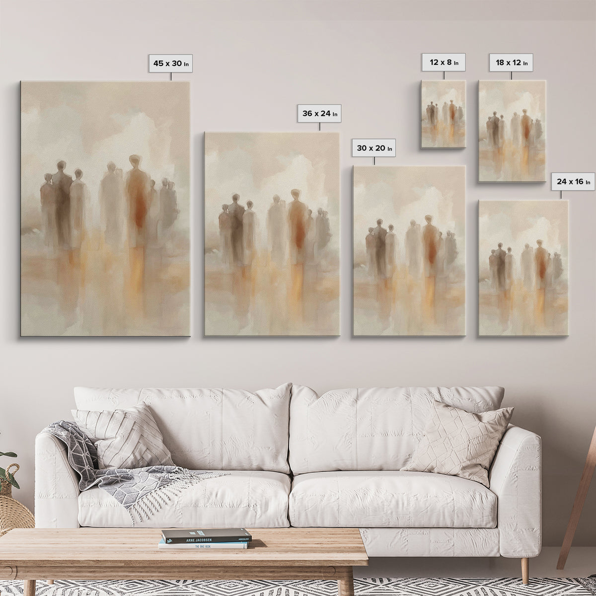 Silent Fellowship - Framed Canvas Print - Christmas Art - Christian Wall Art - Christian Decor - Jesus Painting - Christian Art Canvas