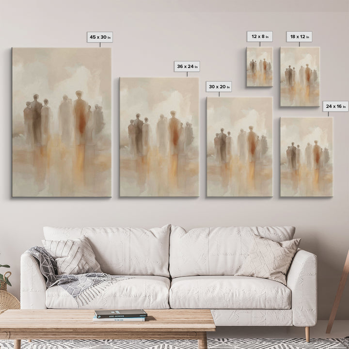 Silent Fellowship - Framed Canvas Print - Christmas Art - Christian Wall Art - Christian Decor - Jesus Painting - Christian Art Canvas