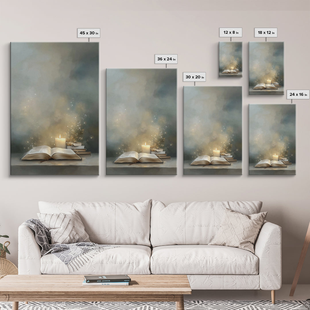 Living Word Light - Framed Canvas Print - Jesus Painting - Christian Decor - Christian Art Canvas - Christmas Art - Christian Wall Art
