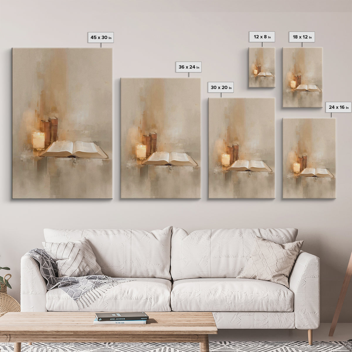 Sacred Reading Light – Framed Canvas Print – Christian Wall Art – Christian Art Canvas – Vintage Christian Art – Christian Painting – Chris