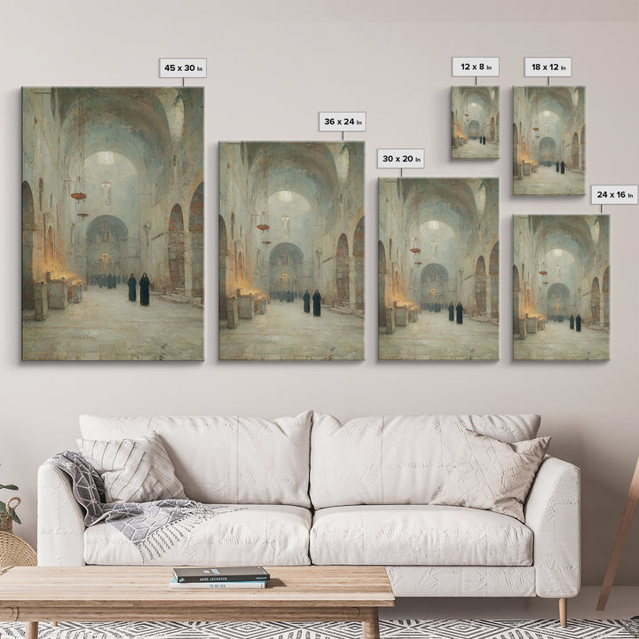 Hallowed Sanctuary Stillness – Framed Canvas Print – Christian Wall Art – Christian Art Print – Vintage Christian Art – Christian Art Canva
