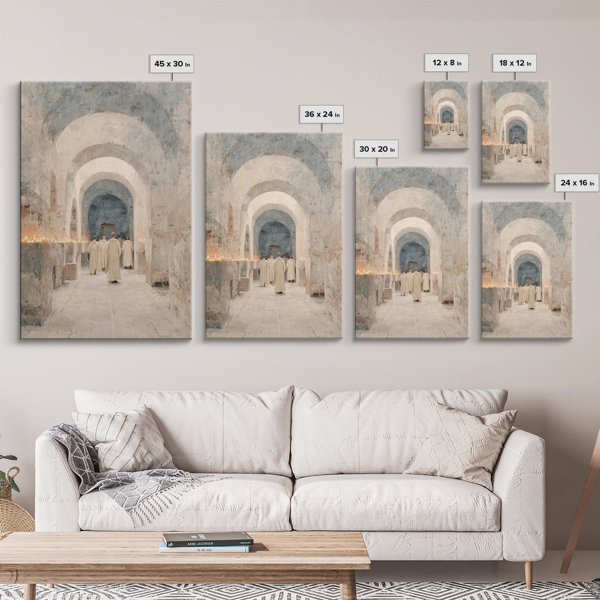 Procession Of Light – Framed Canvas Print – Christian Christmas Art – Christian Wall Art – Christmas Canvas Wall Art – Christian Art Canvas