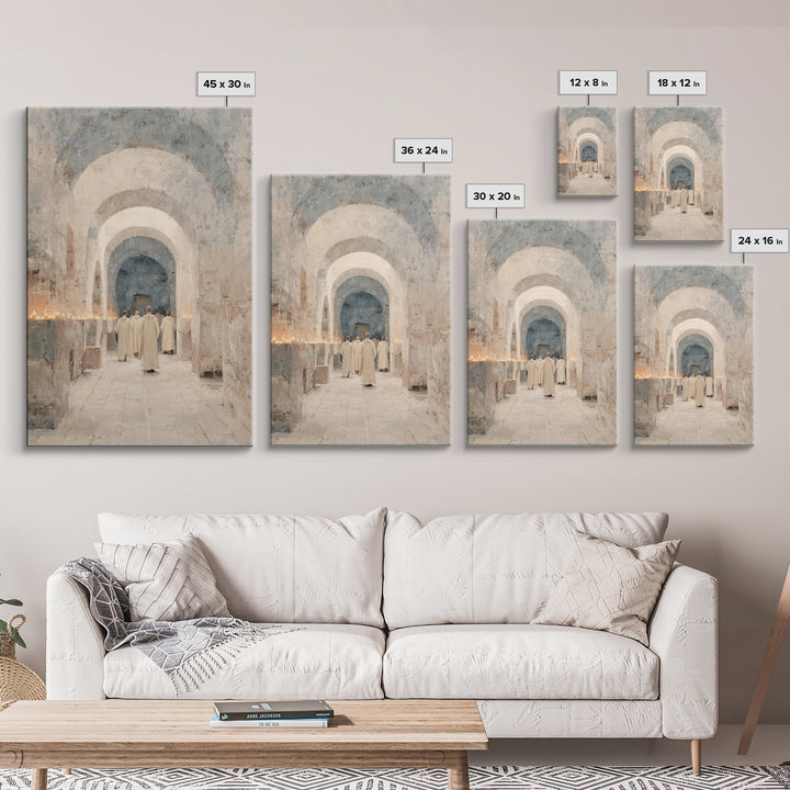 Procession Of Light – Framed Canvas Print – Christian Christmas Art – Christian Wall Art – Christmas Canvas Wall Art – Christian Art Canvas