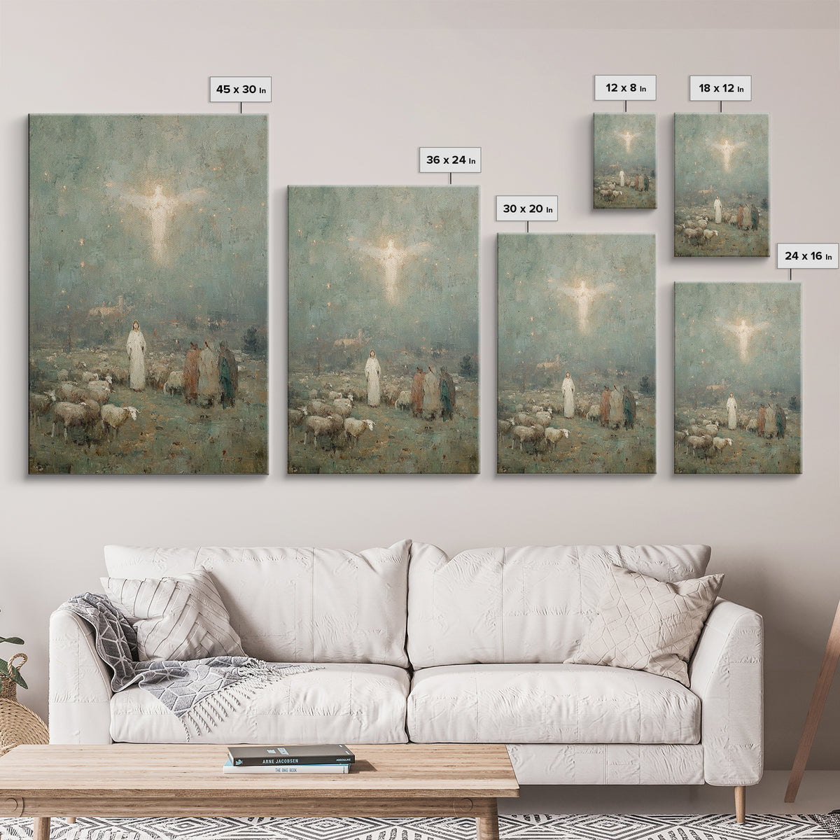 Heavenly Herald – Framed Canvas Print – Christian Wall Art – Christian Art Canvas – Christian Christmas Art – Jesus Painting – Christian De