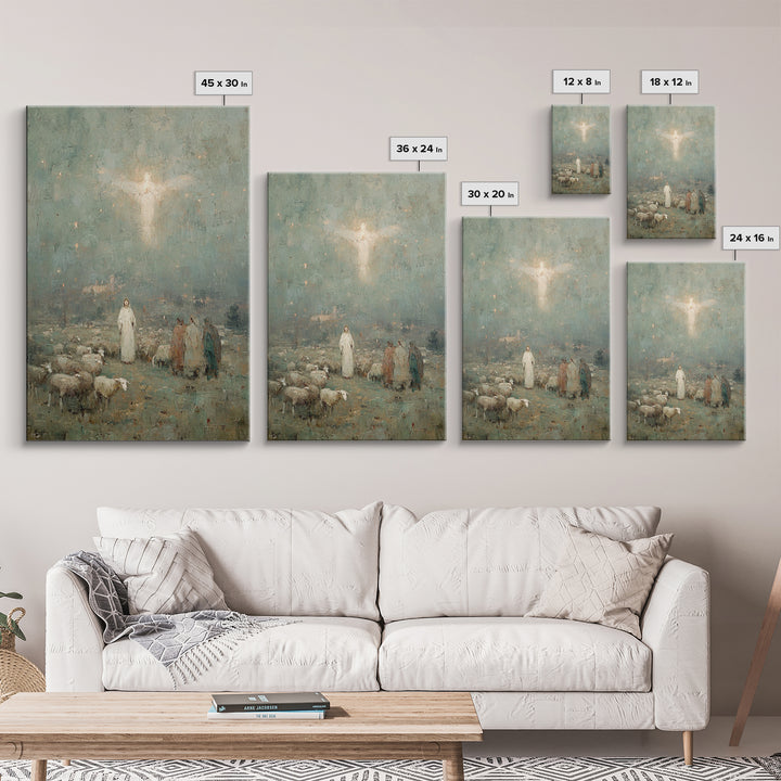 Heavenly Herald – Framed Canvas Print – Christian Wall Art – Christian Art Canvas – Christian Christmas Art – Jesus Painting – Christian De