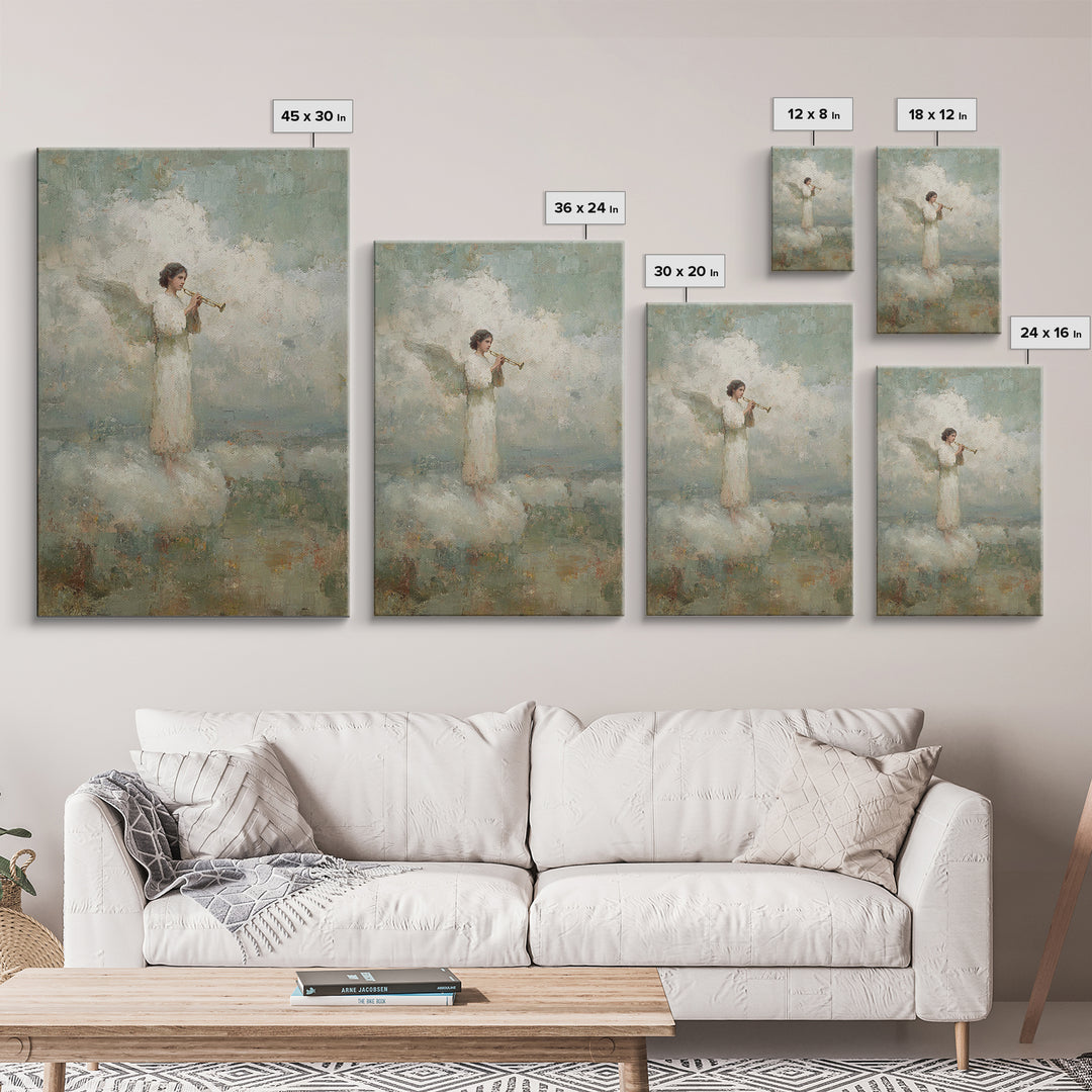 Angel Of Dawn | Framed Canvas Print | Christian Art Canvas | Christian Wall Art | Vintage Christian Art | Christian Painting | Christian Gi