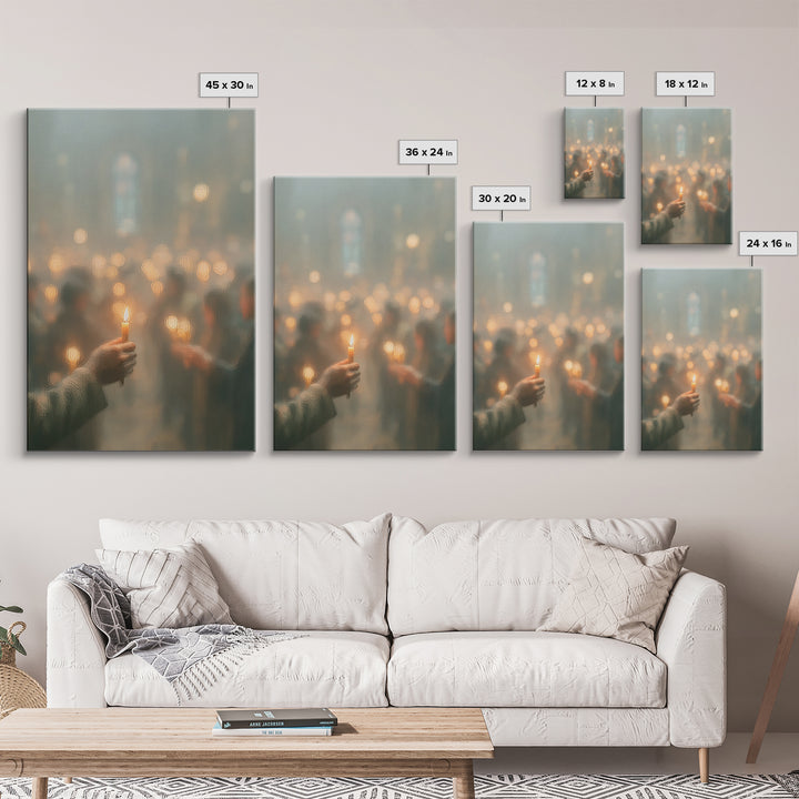 Soft Prayer Glow | Framed Canvas Print | Christian Wall Art | Christian Art Canvas | Minimalist Christian Art | Subtle Christian Art | Chri