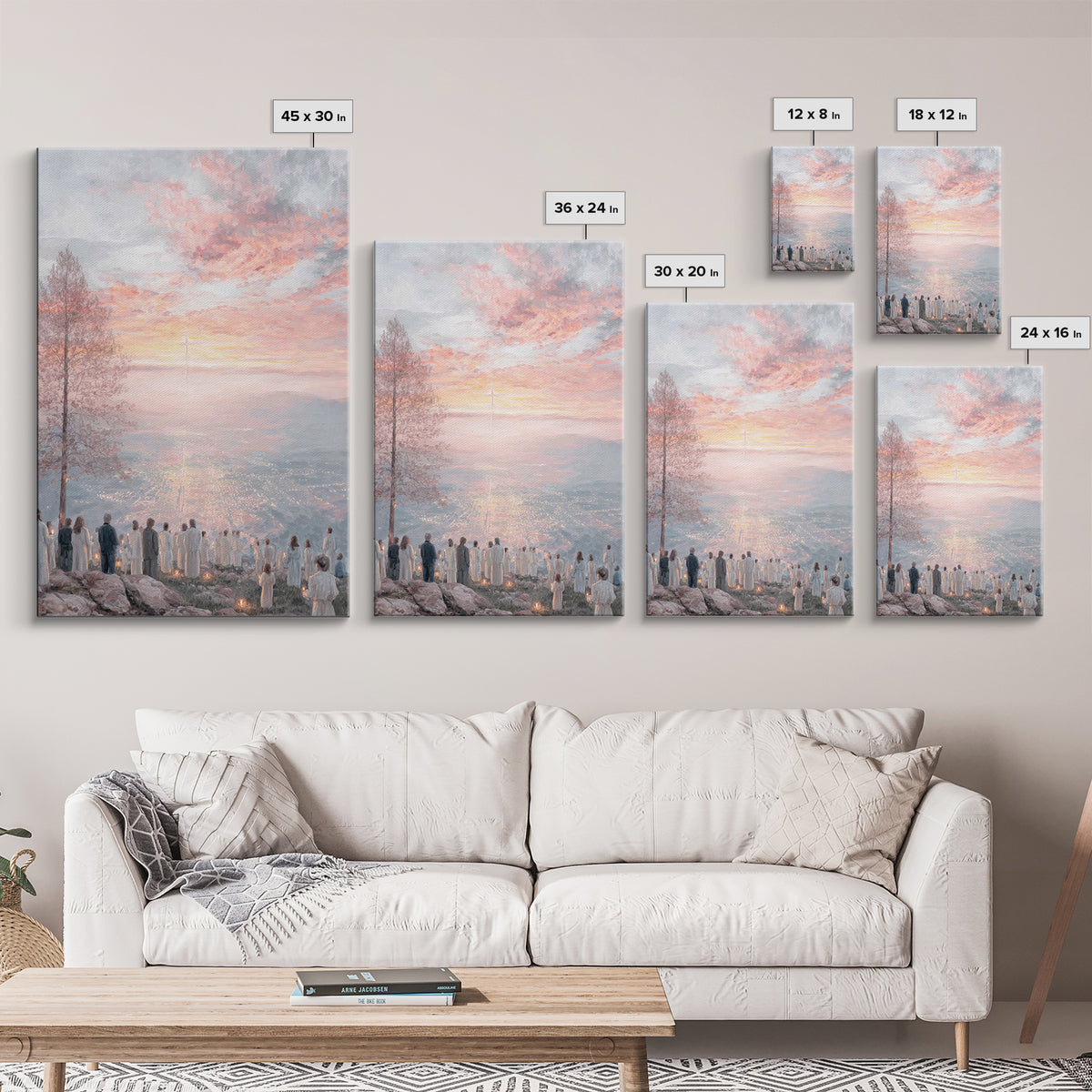 Radiant Horizon | Framed Canvas Print | Christian Christmas Art | Christian Wall Art | Large Christian Art | Modern Christian Painting | Ch