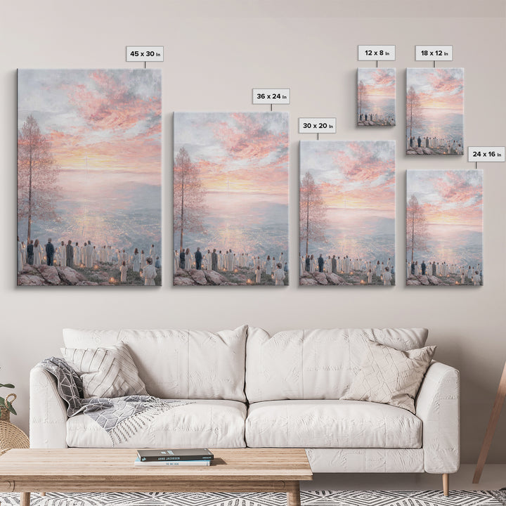 Radiant Horizon | Framed Canvas Print | Christian Christmas Art | Christian Wall Art | Large Christian Art | Modern Christian Painting | Ch