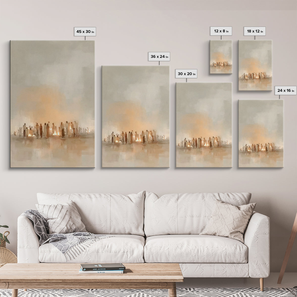 Sacred Ember Rise – Framed Canvas Print – Christian Art Canvas – Minimalist Christian Art – Christian Wall Art – Christmas Art Prints – Chr