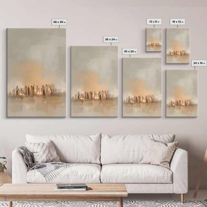 Sacred Ember Rise – Framed Canvas Print – Christian Art Canvas – Minimalist Christian Art – Christian Wall Art – Christmas Art Prints – Chr