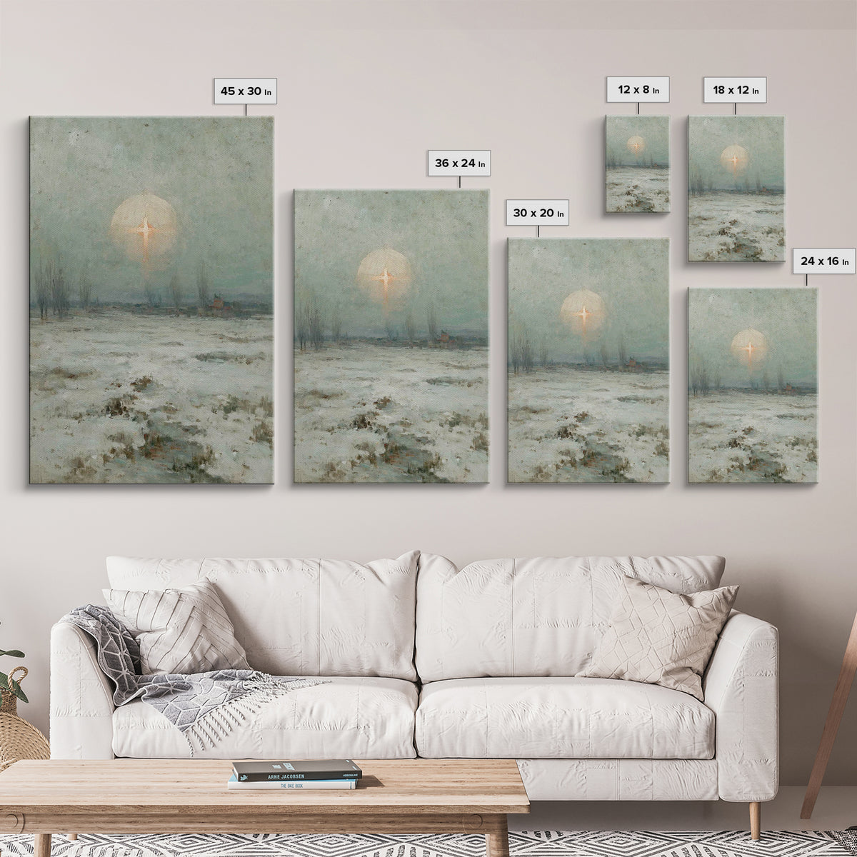 Snowfall Glory – Framed Canvas Print – Christian Wall Art – Christian Art Canvas – Christmas Art Prints – Moody Christian Art – Christian D