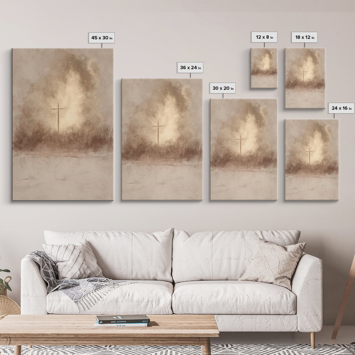 Dawn Of Mercy | Framed Canvas Print | Christian Art Canvas | Christian Wall Art | Moody Christmas Art | Christian Gift