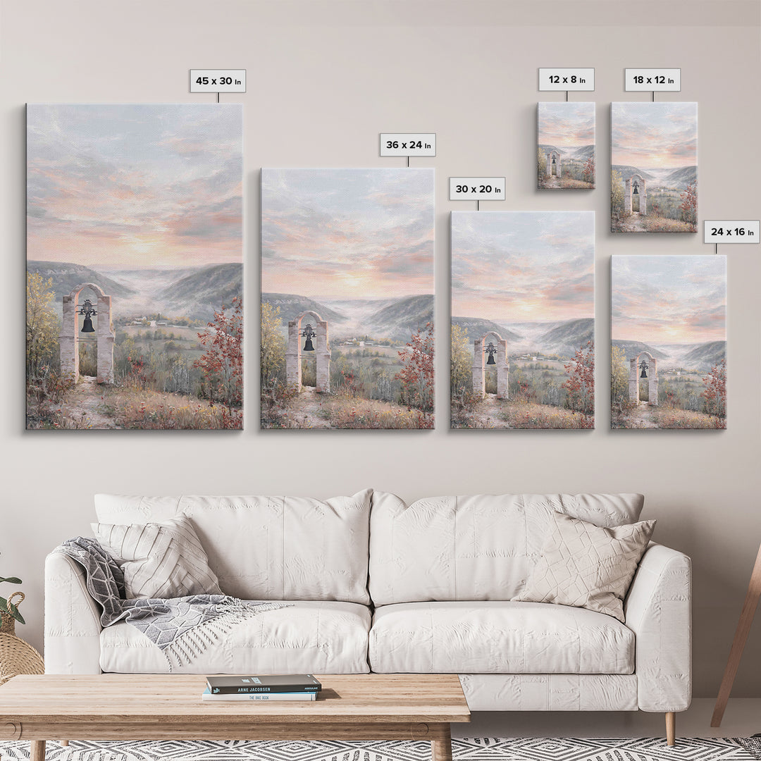 Bell Valley Dawn – Framed Canvas Print – Christian Wall Art – Christian Art Canvas – Christian Gift – Christian Decor