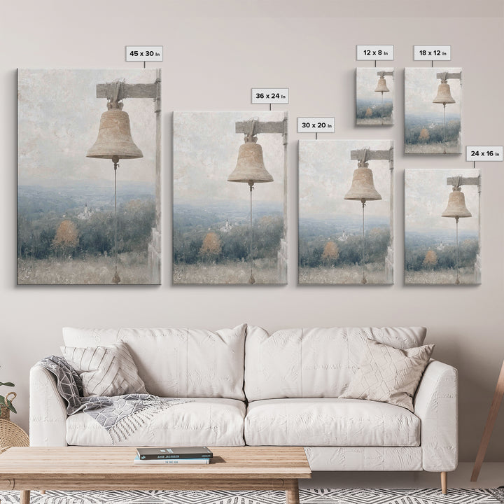 Mountain Bell Stillness – Framed Canvas Print – Christian Wall Art – Christian Art Canvas – Christian Gift – Christian Decor