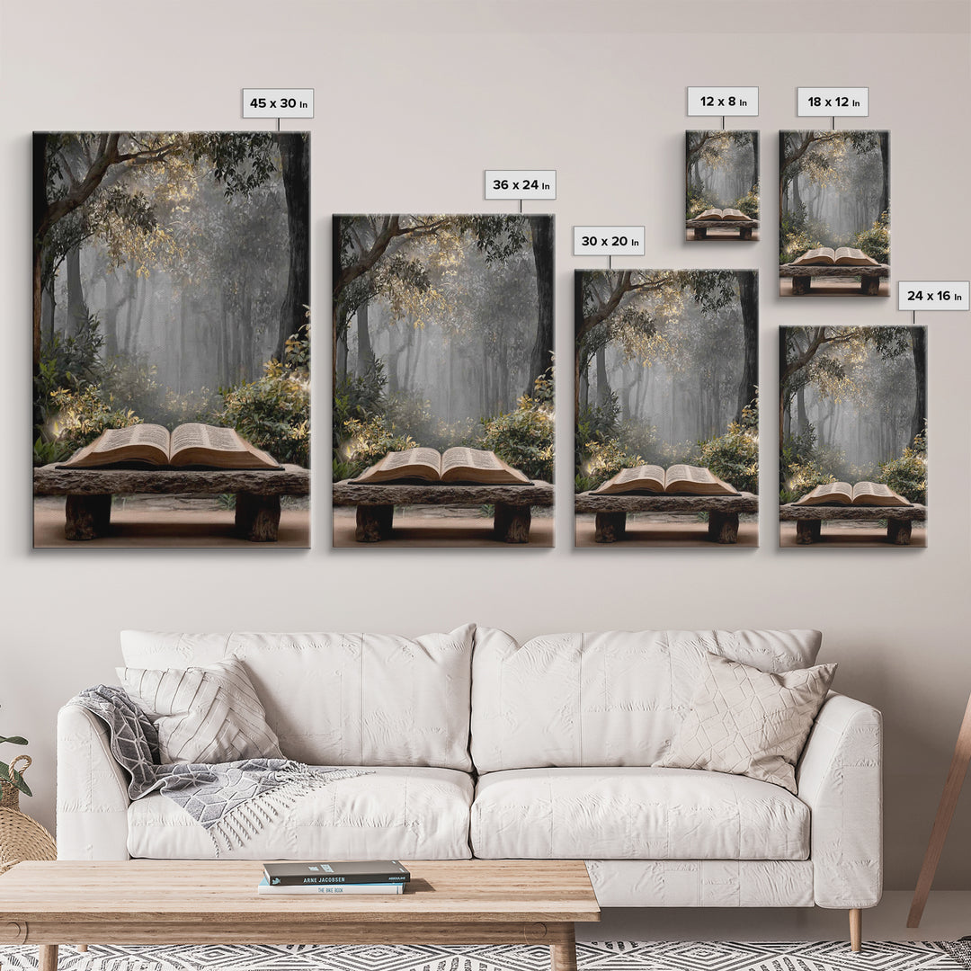 Forest Of The Word – Framed Canvas Print – Christian Wall Art – Christian Art Canvas – Christian Gift – Subtle Christian Art