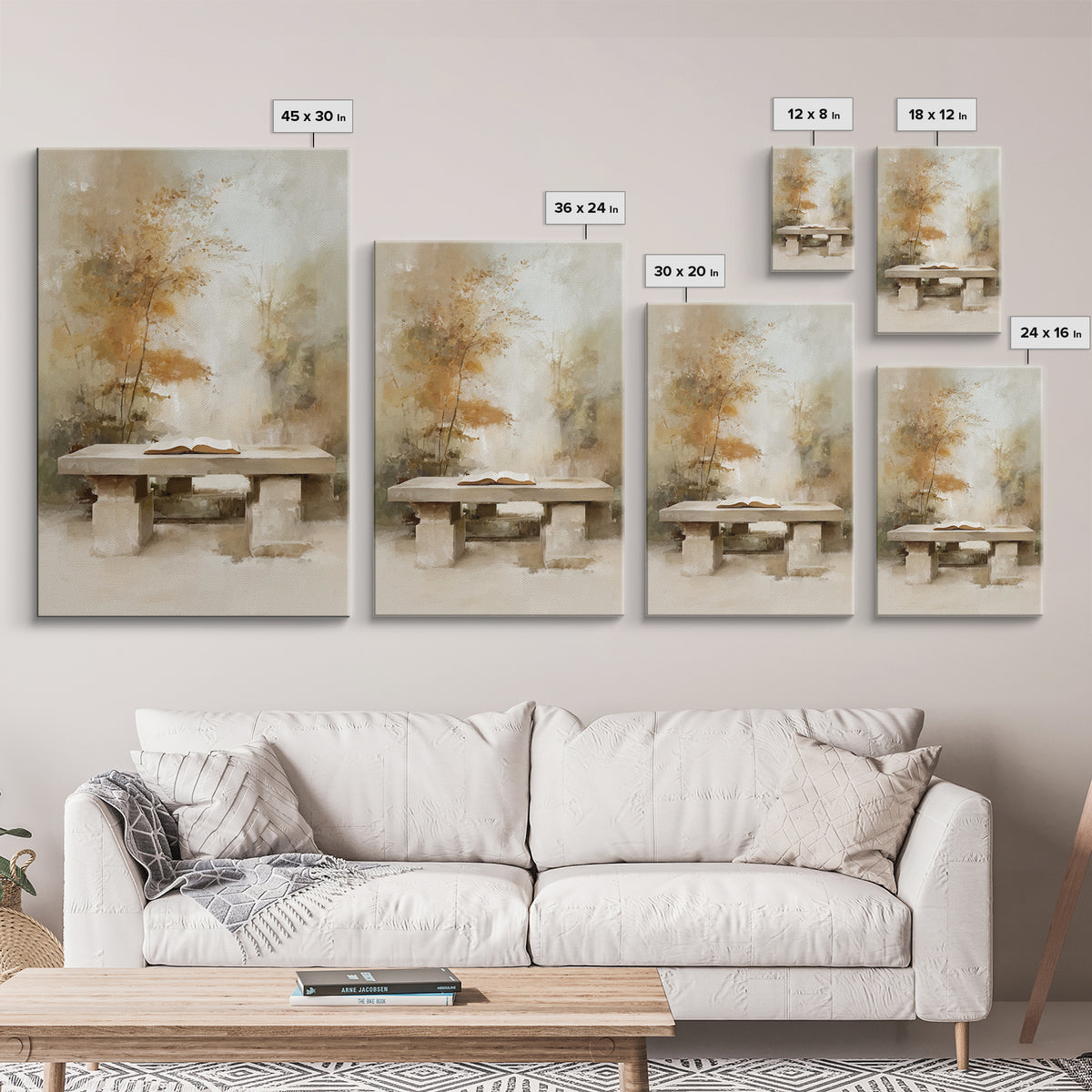 Autumn Scripture Light | Framed Canvas Print | Christian Wall Art | Christian Art Canvas | Christian Gift | Minimalist Christian Art