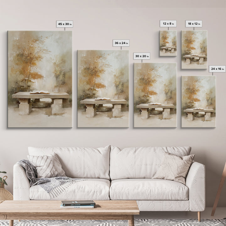 Autumn Scripture Light | Framed Canvas Print | Christian Wall Art | Christian Art Canvas | Christian Gift | Minimalist Christian Art