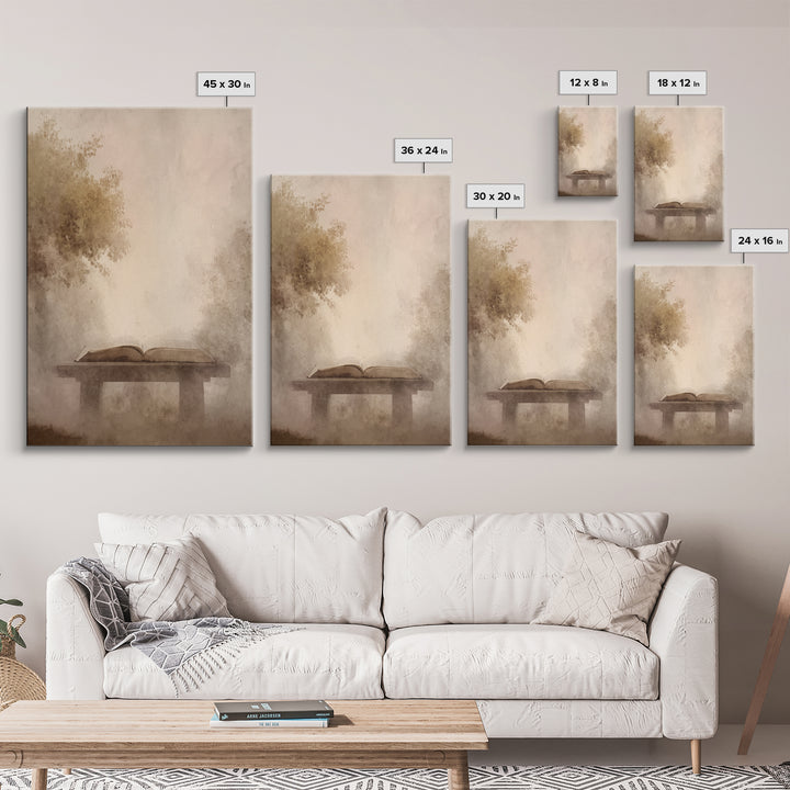 Misty Word Refuge | Framed Canvas Print | Christian Wall Art | Christian Art Canvas | Christian Gift | Subtle Christian Art