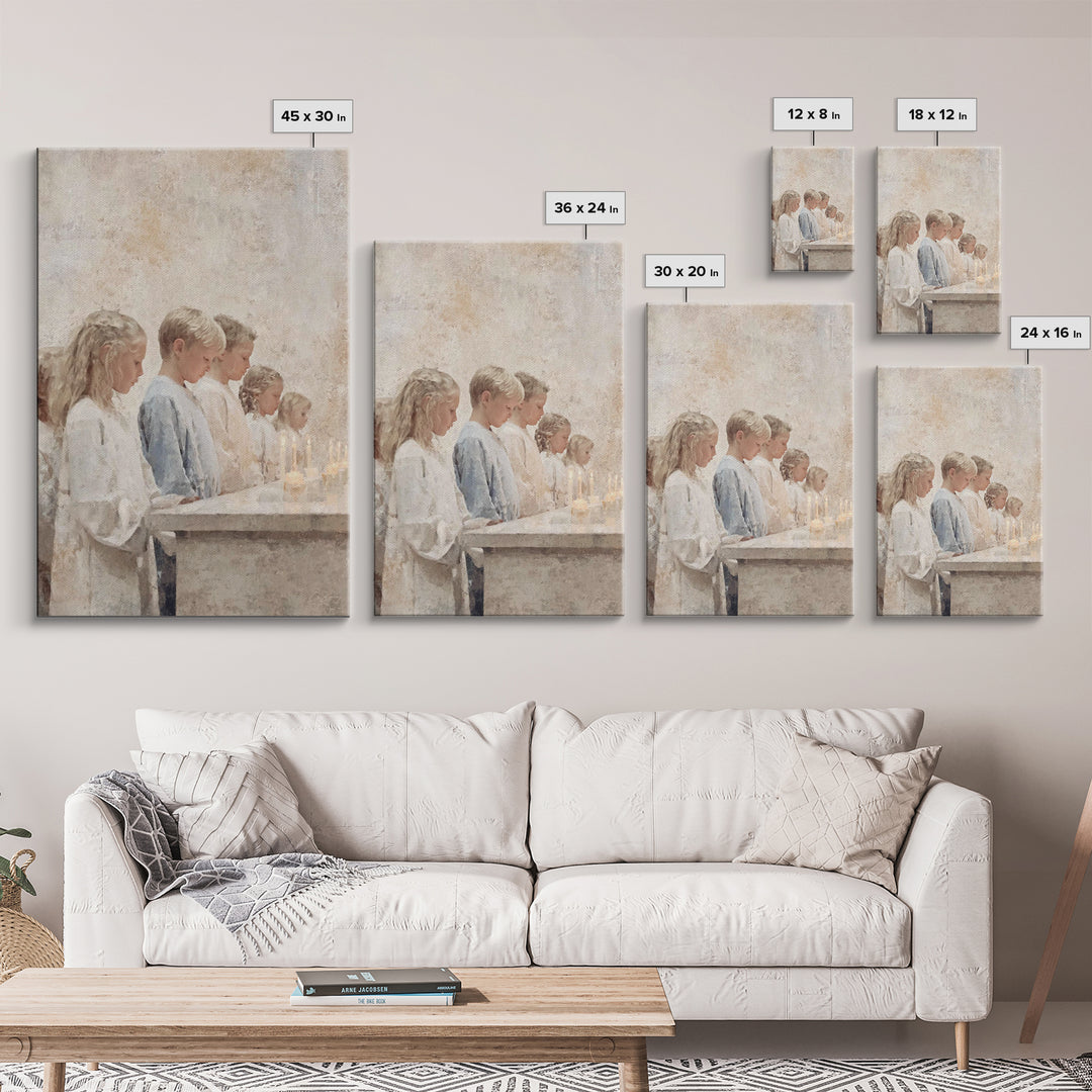 Children Of Light – Framed Canvas Print – Christian Wall Art – Christian Art Canvas – Christmas Art – Christian Decor – Christian Gift Idea