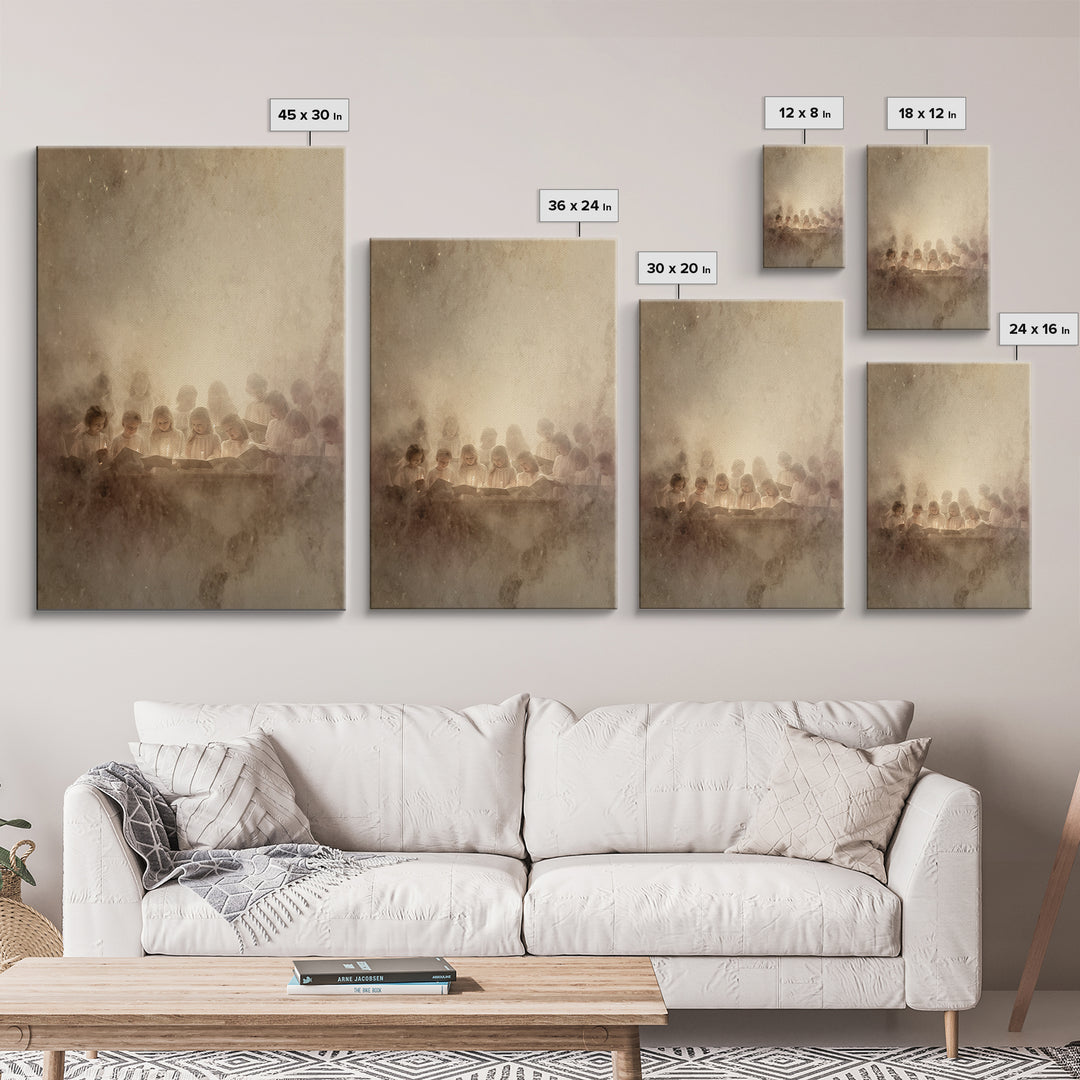 Heavenly Choir – Framed Canvas Print – Christian Art Canvas – Christian Wall Art – Christmas Art – Christian Decoration – Christian Gift