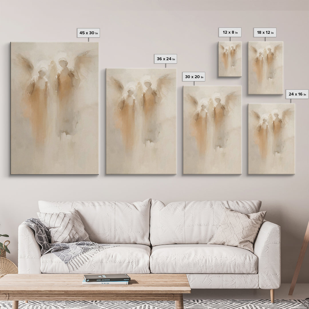 Silent Watchers – Framed Canvas Print – Christian Art Canvas – Christian Wall Art – Abstract Christian Art – Christian Decor – Christian Gi