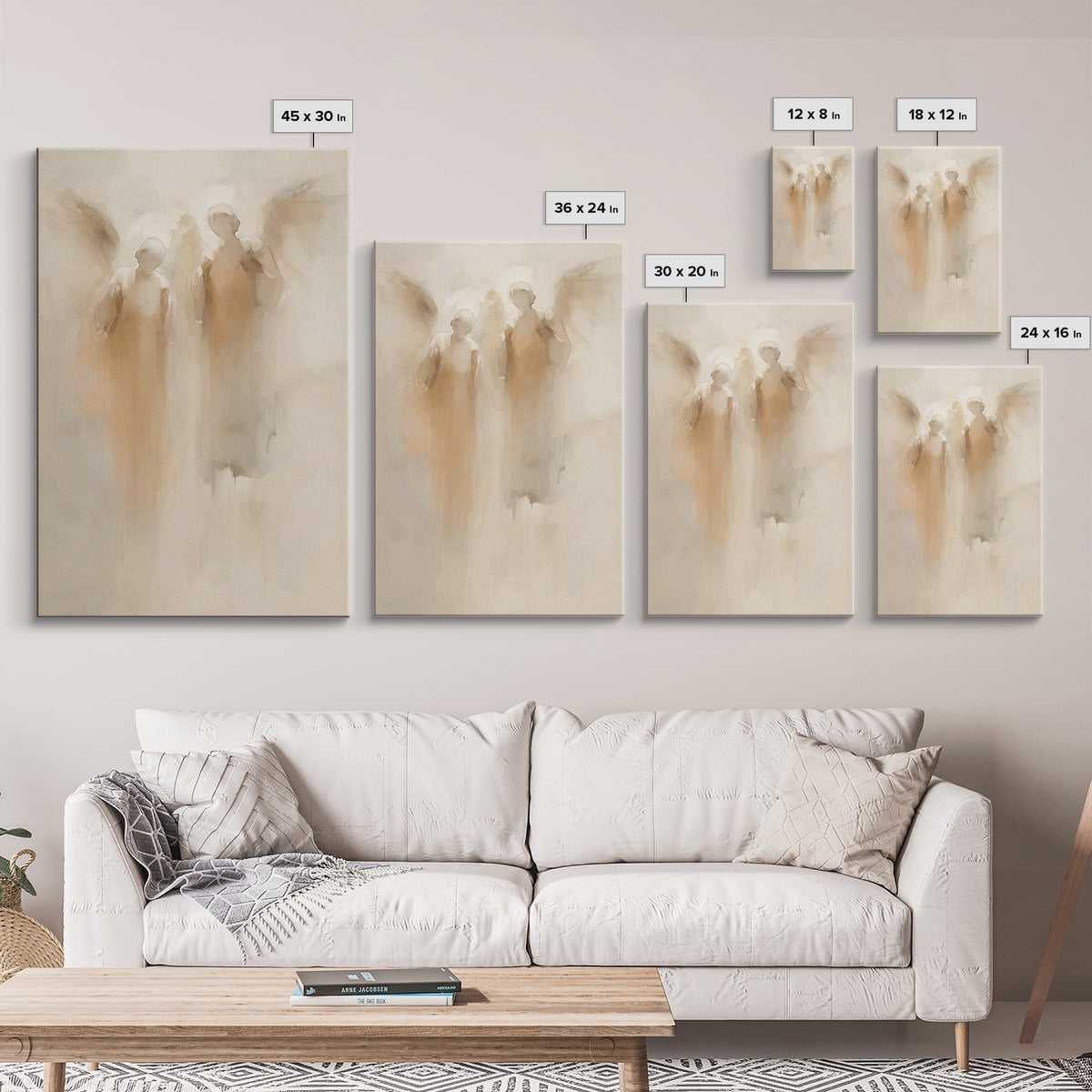 Silent Watchers – Framed Canvas Print – Christian Art Canvas – Christian Wall Art – Abstract Christian Art – Christian Decor – Christian Gi