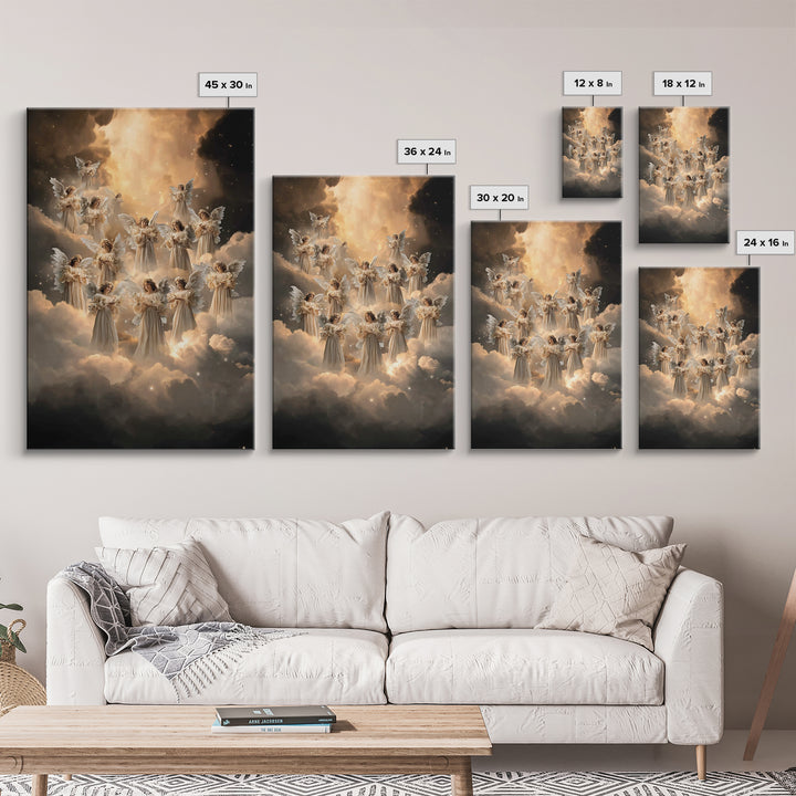 Angelic Chorus – Framed Canvas Print – Christian Art Canvas – Christmas Art – Christian Wall Art – Christian Decorations – Christian Gift