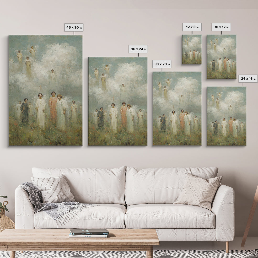 Hosts Of Light – Framed Canvas Print – Christian Wall Art – Christian Art Canvas – Christian Painting – Christian Art Print – Christian Gif